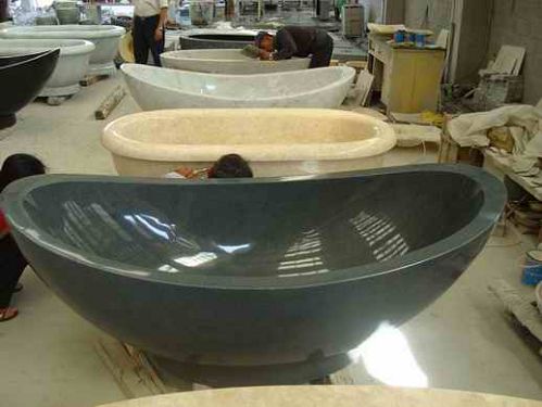 Irregular Shape Carrara White Marble Stone Bathtub(图4)