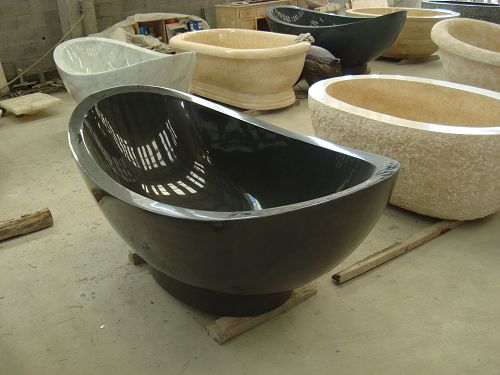 Oval Shape Galala Beige Marble Bathtub(图4)