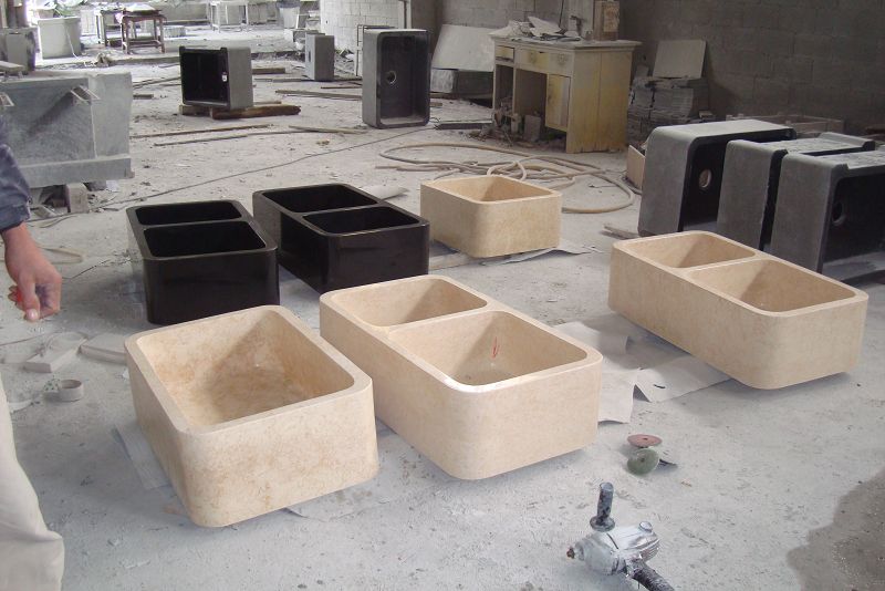Double Bowl G654 Granite  Kitchen Sink(图1)