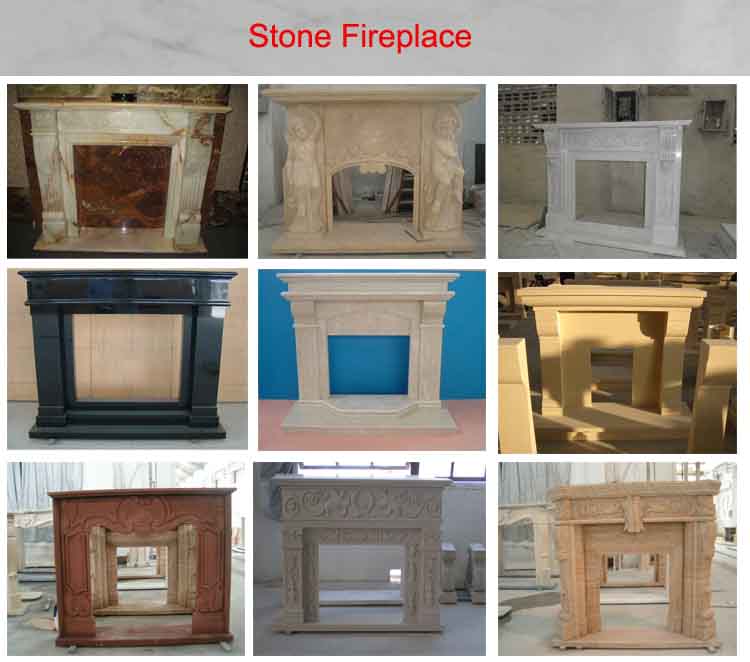 Galala Beige Marble Fireplace(图1) Galala Beige Marble Fireplace(图1)