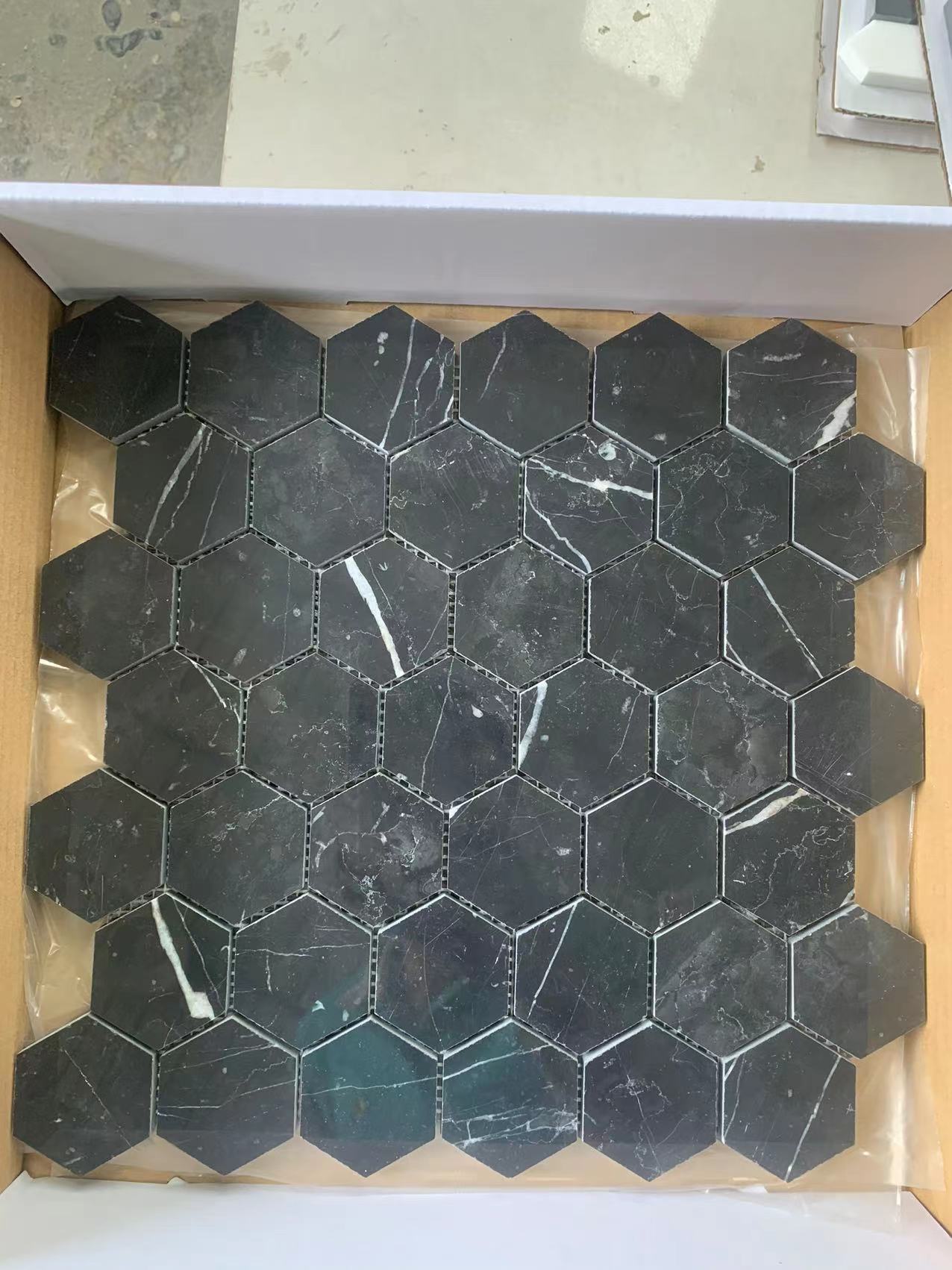 Nero Marquina Marble Mosaic 