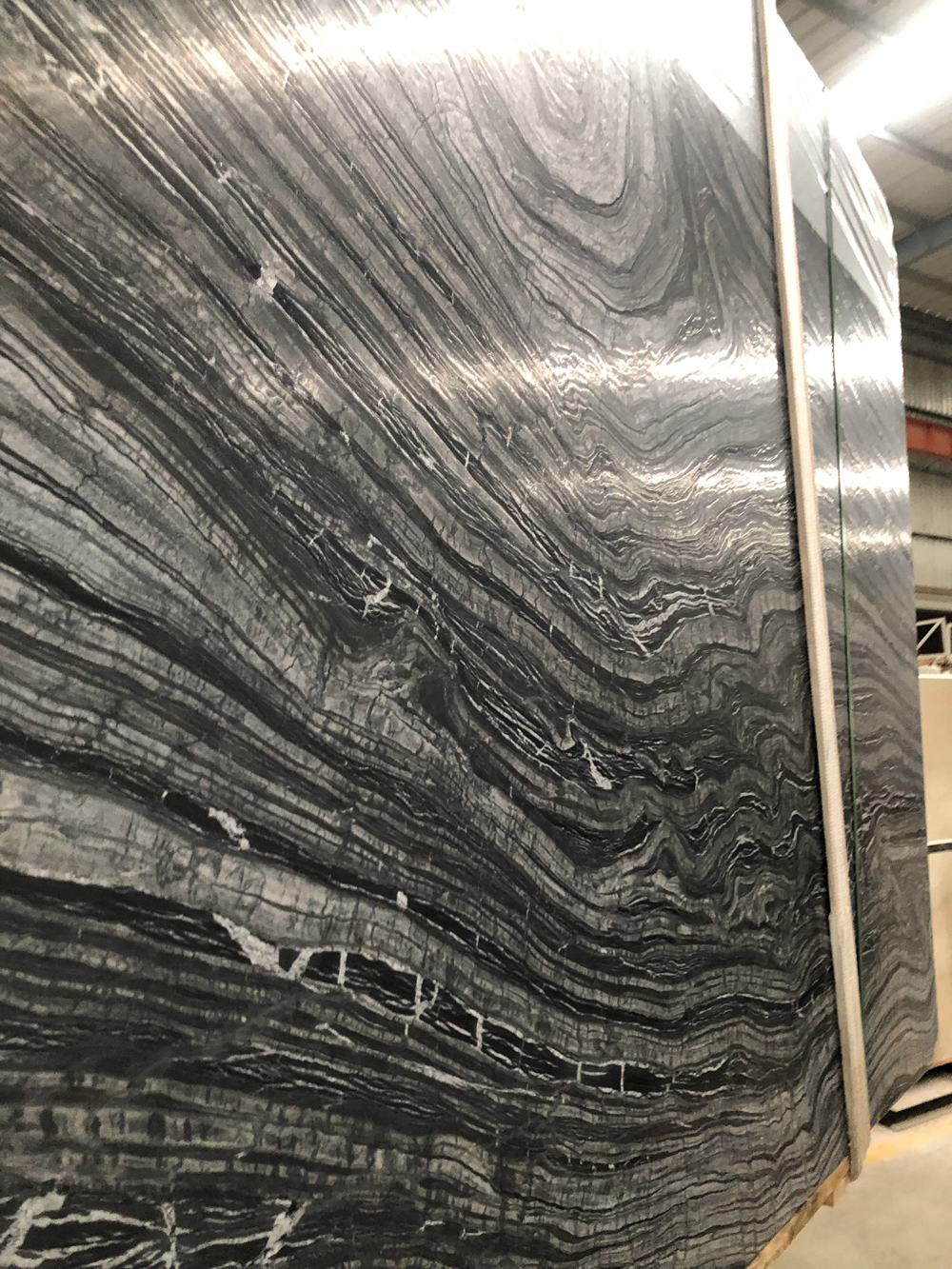 Black Zebra Marble Big Slabs Leather Finish(图1)