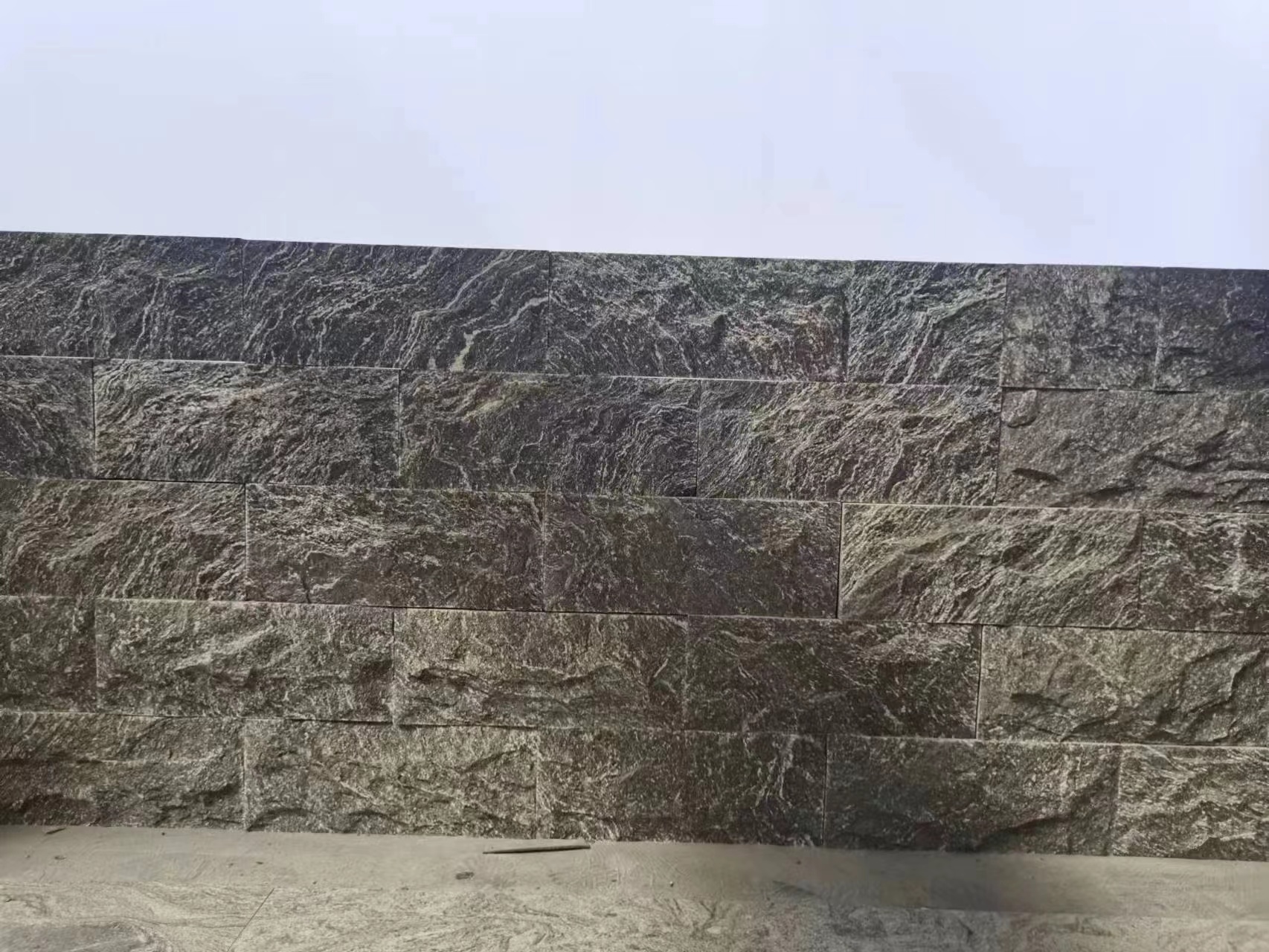 Black Snow Granite Retaining Wall